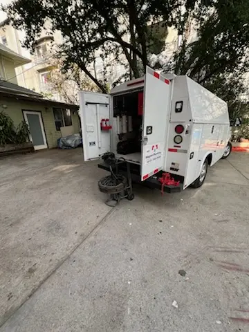 Magnet Plumbing service vehicle on-site for Sewer Line Repair in Lakeland Shores